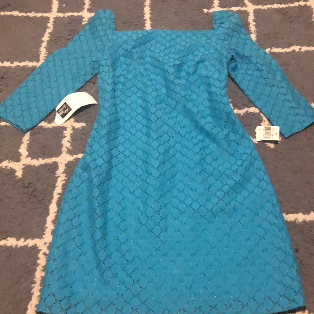 NWT Trina Turk Kashmir turquoise dress-0